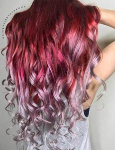 Nuante blond si roscat ombre