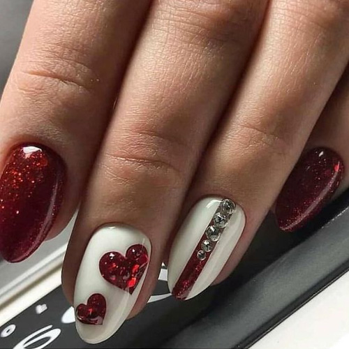 Gel nail designs 2020 hearts