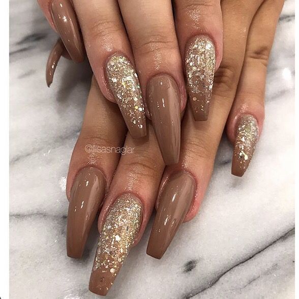 brown gel nails