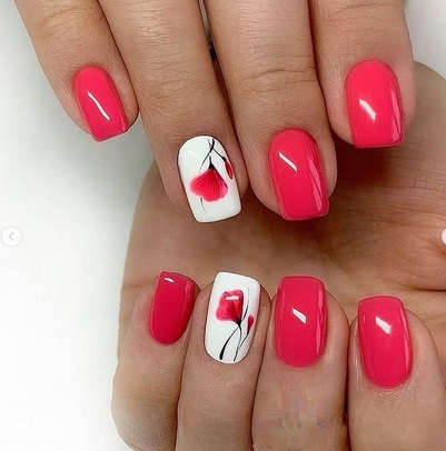 Red gel nail designs