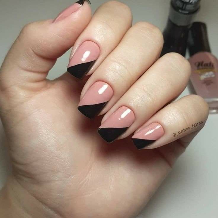 Nails in two shades