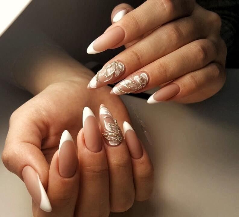 stiletto gel nail designs