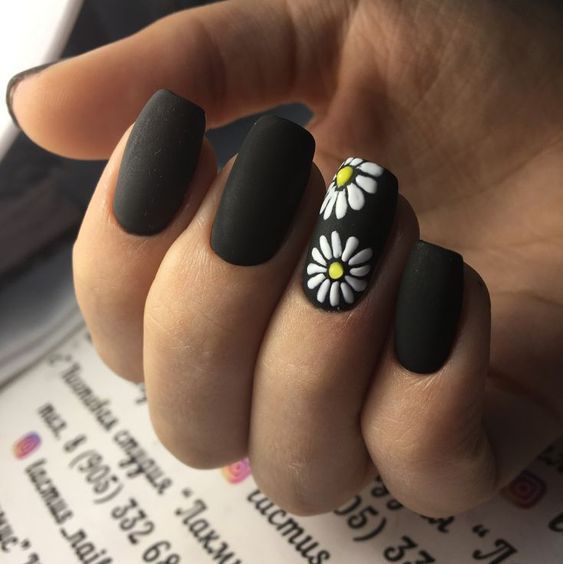 Flower decoration gel nails