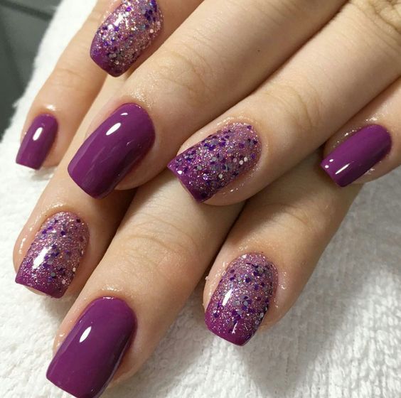 Purple gel nail designs