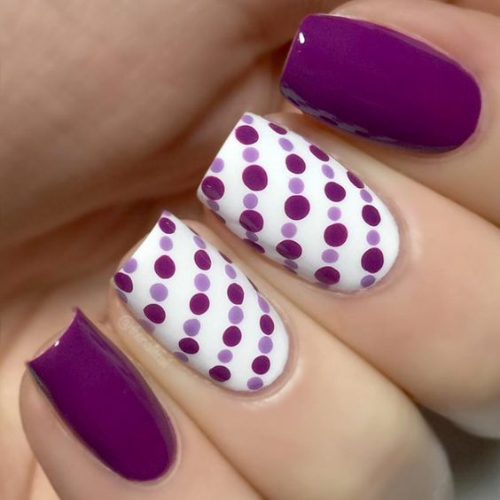 Purple gel nail designs