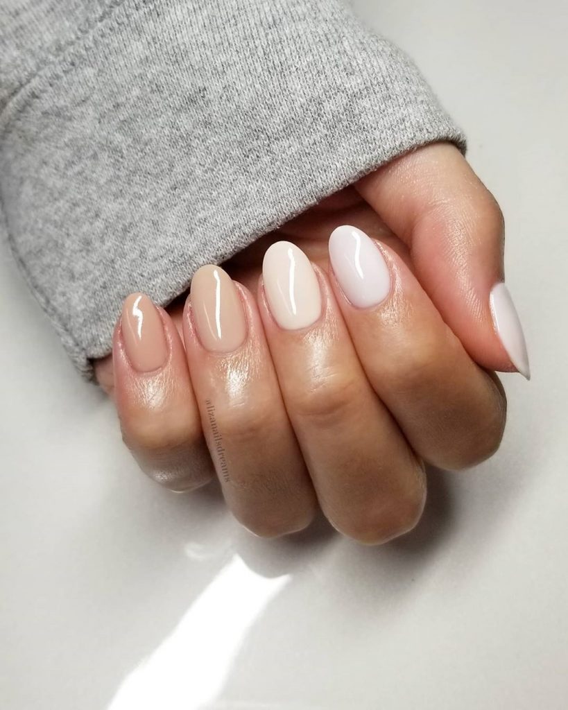 Neutral gel nail designs
