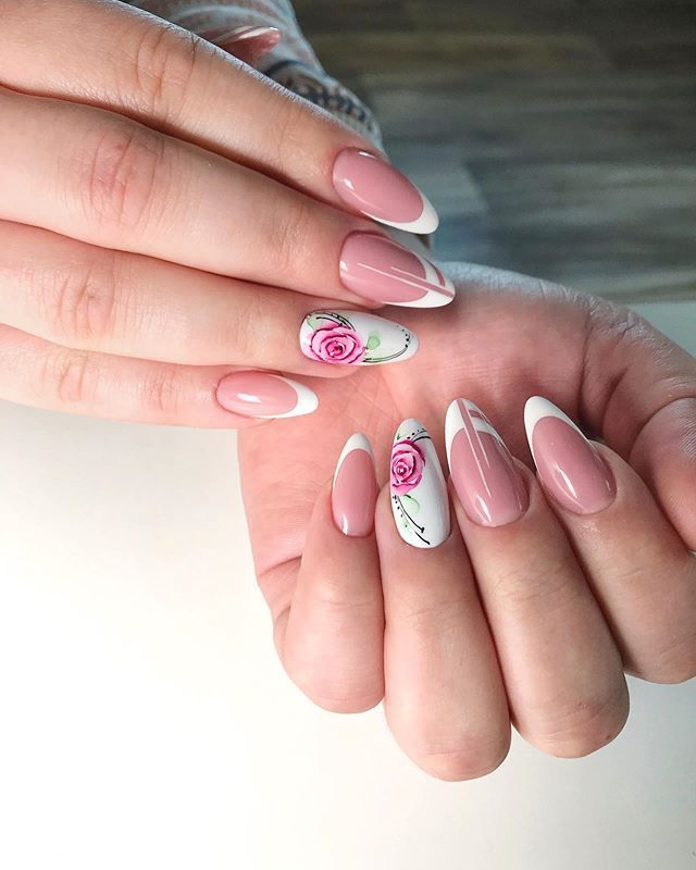 Gel nail designs with flowers