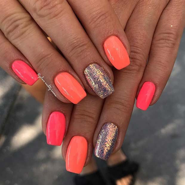 Unghii gel neon 2021