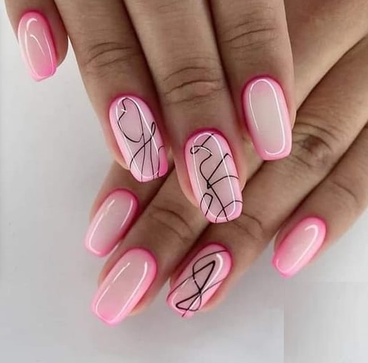 Pink gel nails 2021