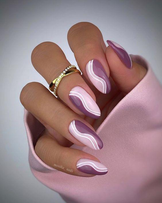 Gel nails in several shades