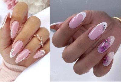 unghii gel flori