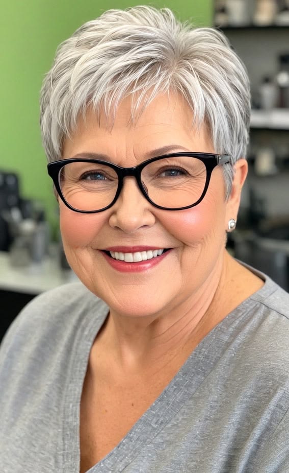 Tapered pixie bob haircut for fine hair