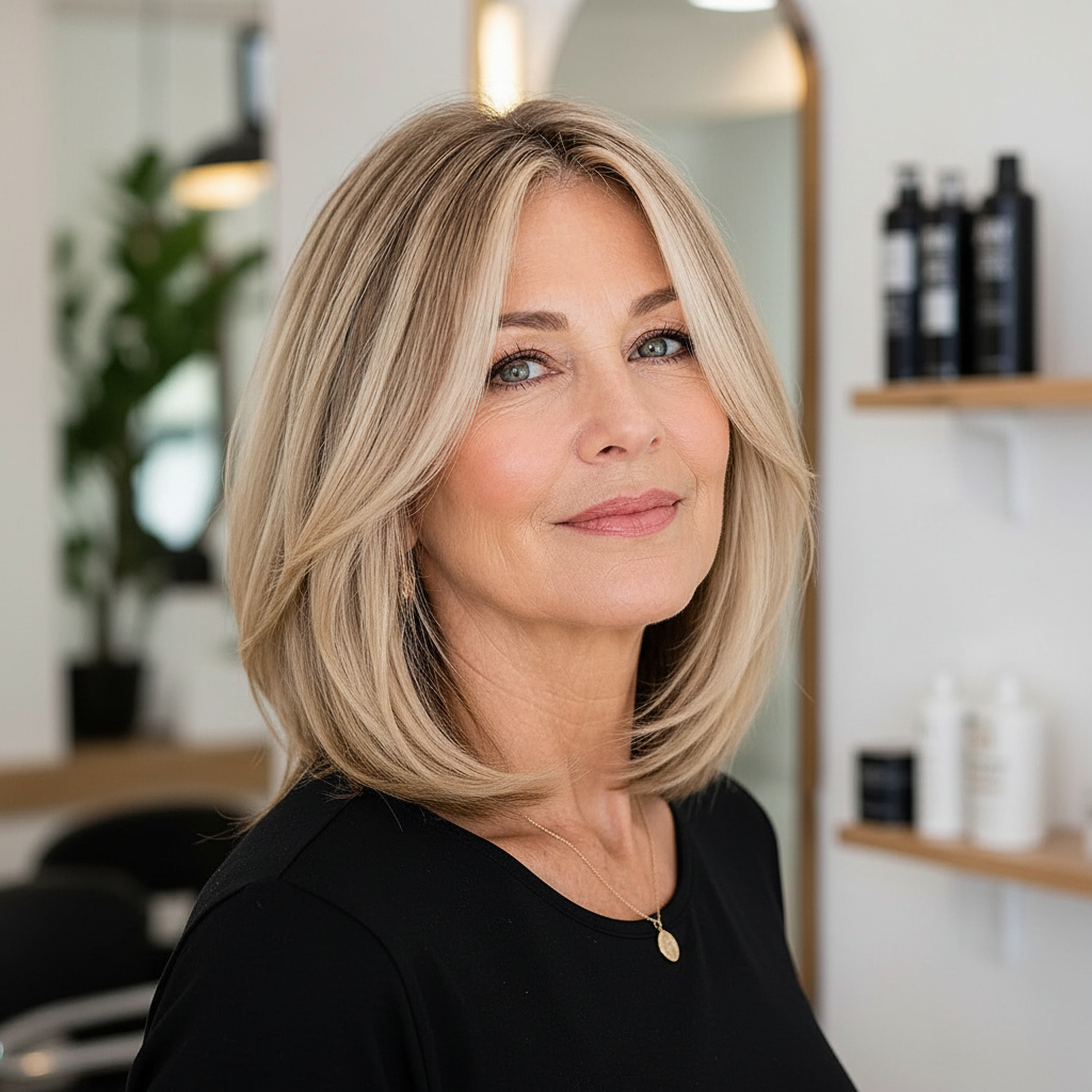 haircut for fine hair designed to create natural-looking volume and thickness