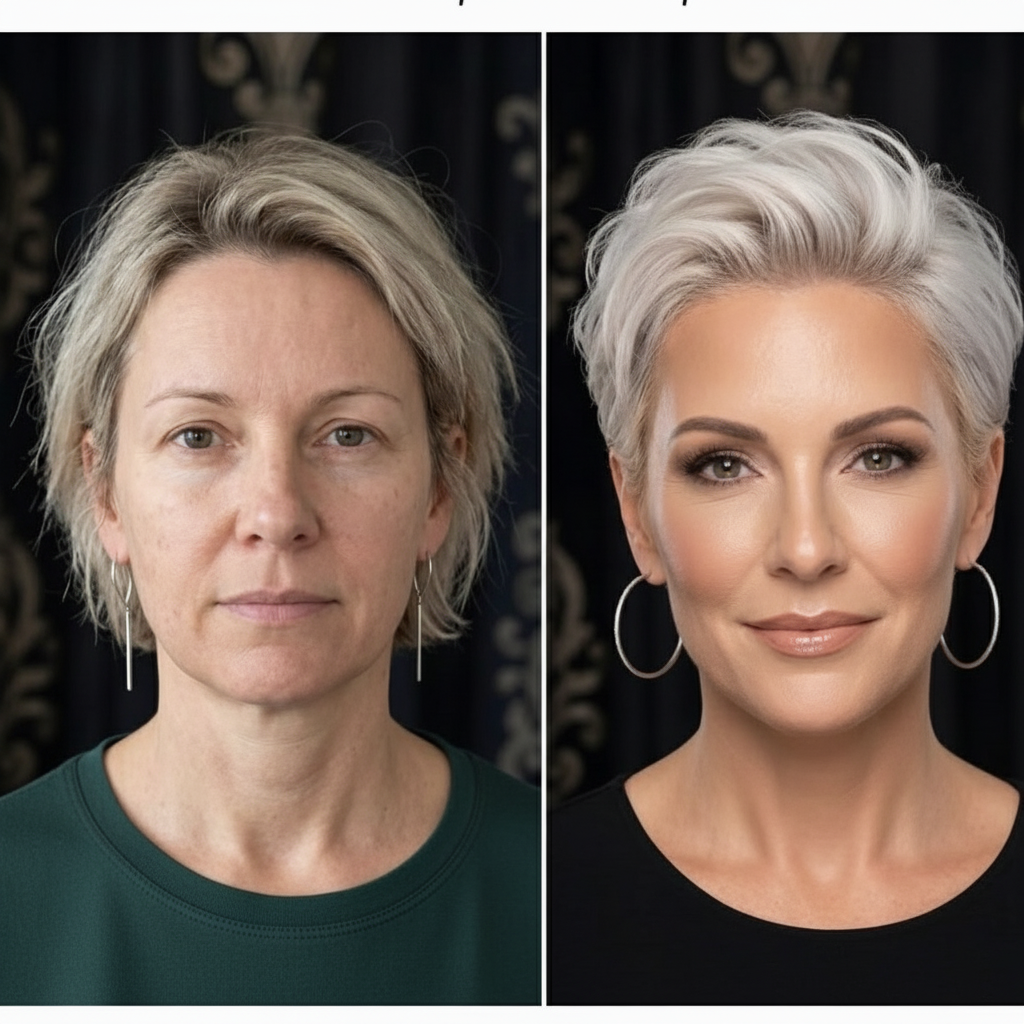 extured pixie cut for thin hair with soft volume at the crown