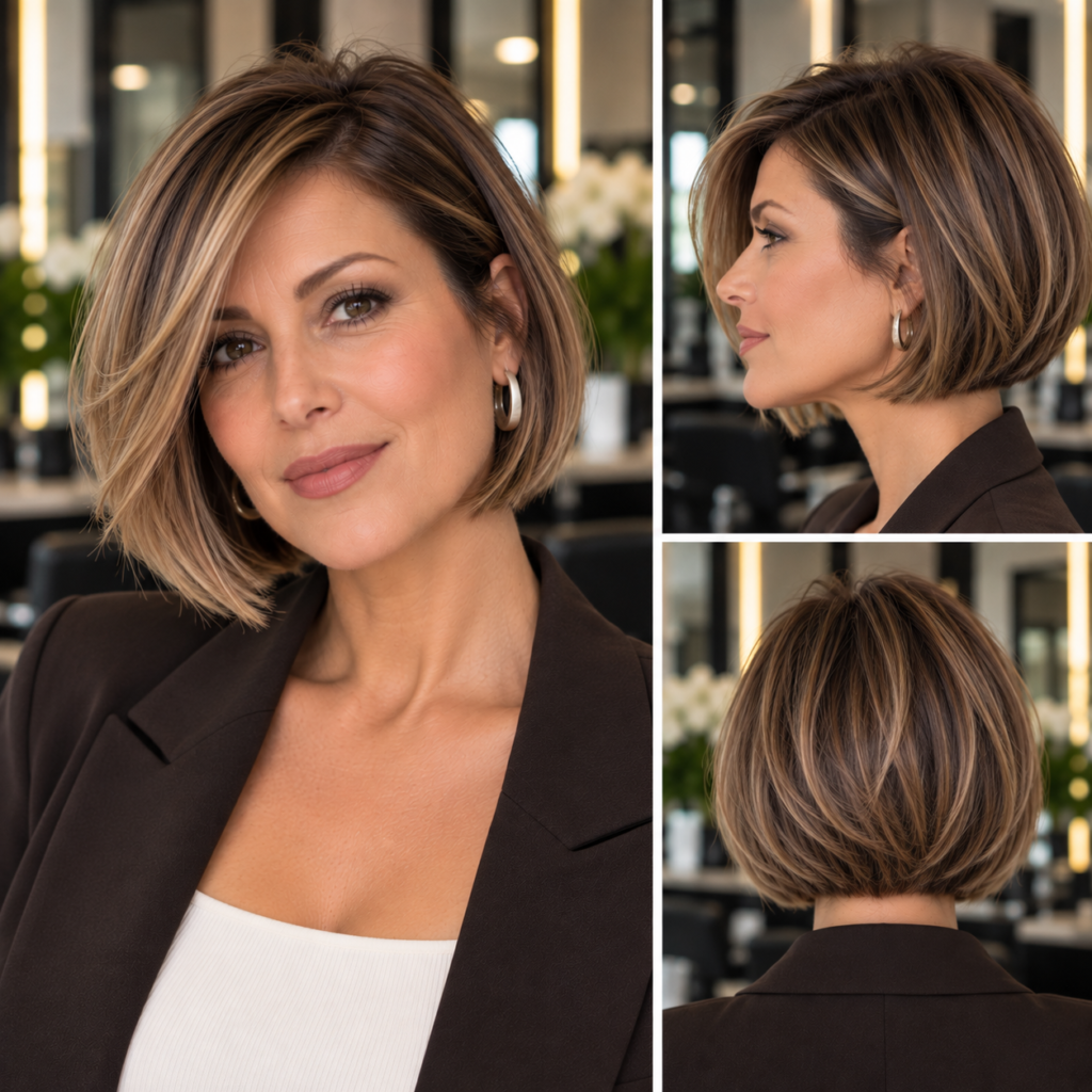 Collarbone lob with long invisible layers that preserve fullness in thin hair