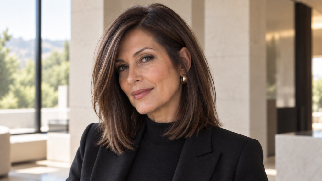collarbone-length lob for fine hair with minimal layers and fuller-looking ends