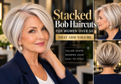 Stacked bob haircuts for women over 50 that add volume